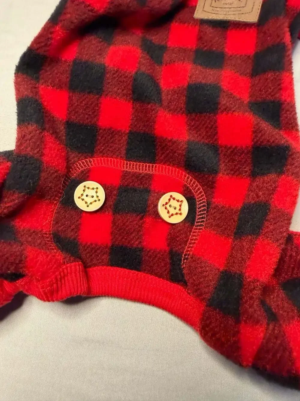 Kyeese Wear Buffalo Plaid Dog Pajamas, Medium